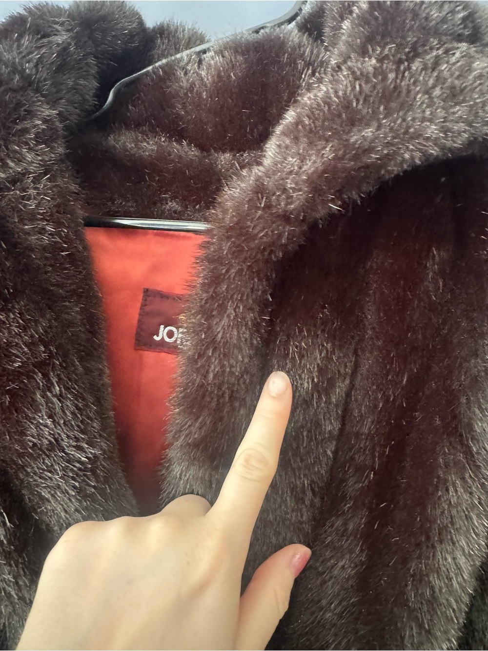 JORDACHE MOB WIFE Faux Fur Winter Jacket Old Money Button Front - Picture 2 of 11